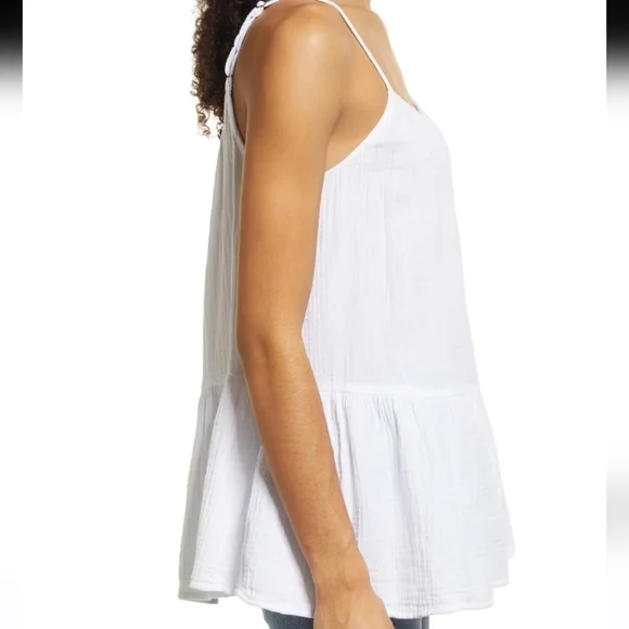 Caslon Cotton Gauze Tank Adjustable Straps Size XS - Picture 3 of 16